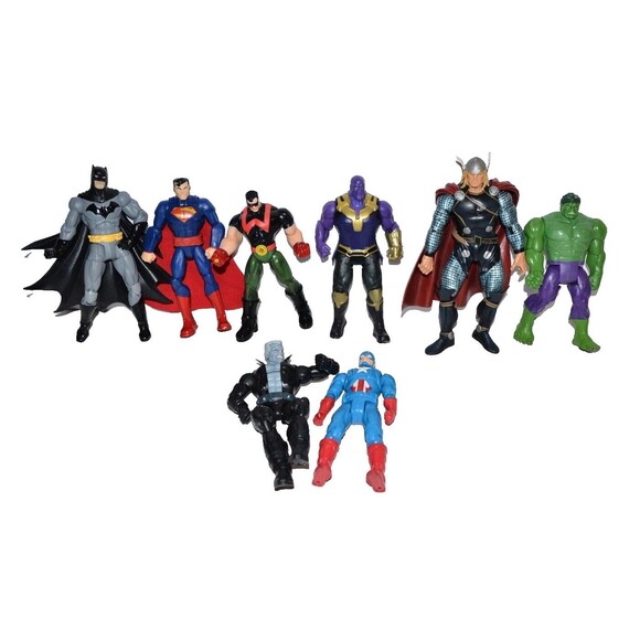 Action Figure Capt America Batman Foes Hulk Thor Thanos Tombstone etc. Lot - Picture 1 of 12